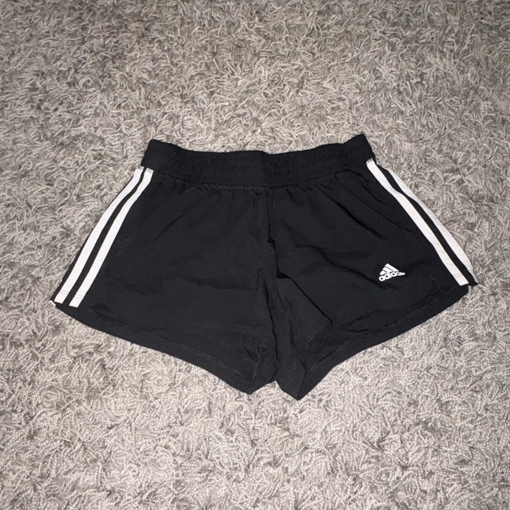 Adidas Women's Black and White Athletic Shorts